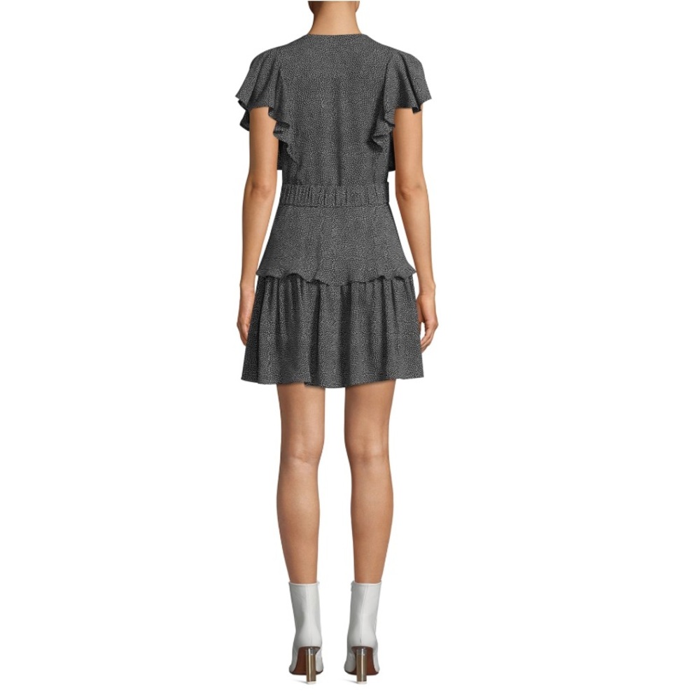 Dot-print V-Neck Flutter Sleeve Dress brand new - Picture 4 of 6